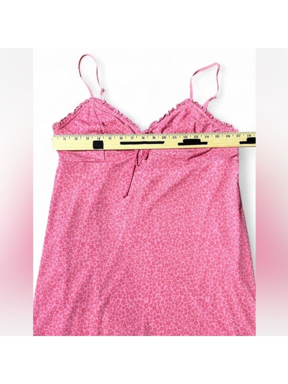 Babydoll Mini Mesh Dress in Pink - Picture 6 of 6